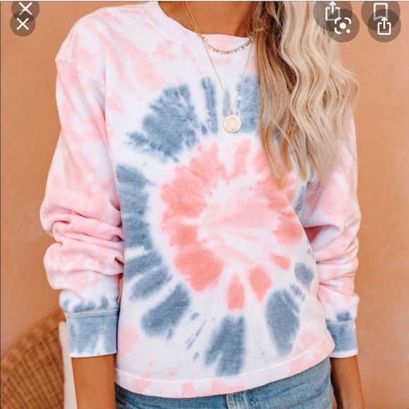 Ocean Drive Tops - Vici Tie Dye Sweatshirt